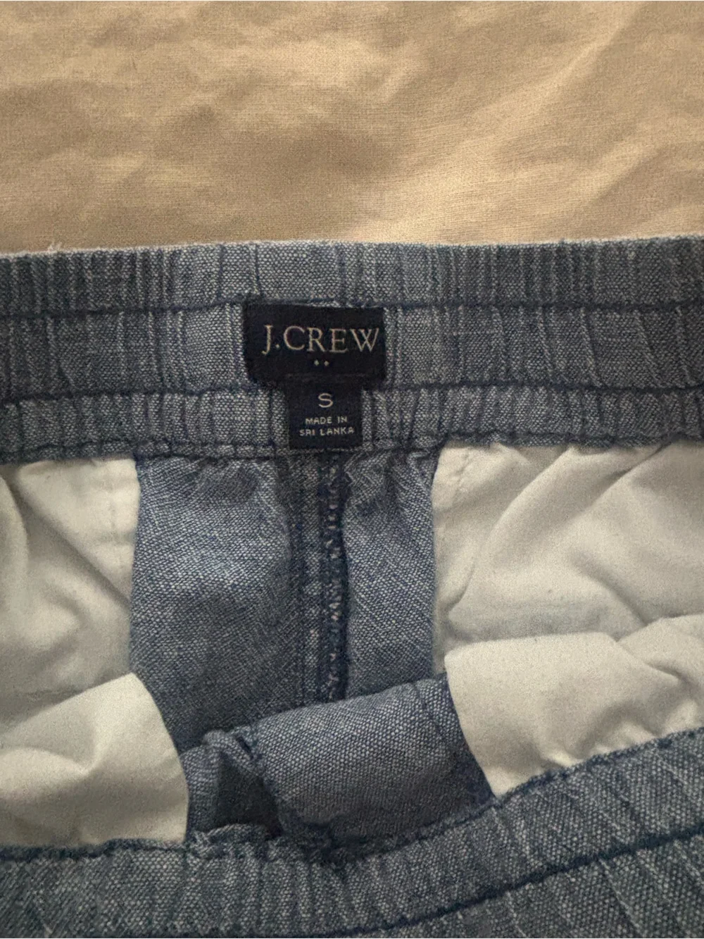 J CREW Men's Blue Drawstring Denim Shorts